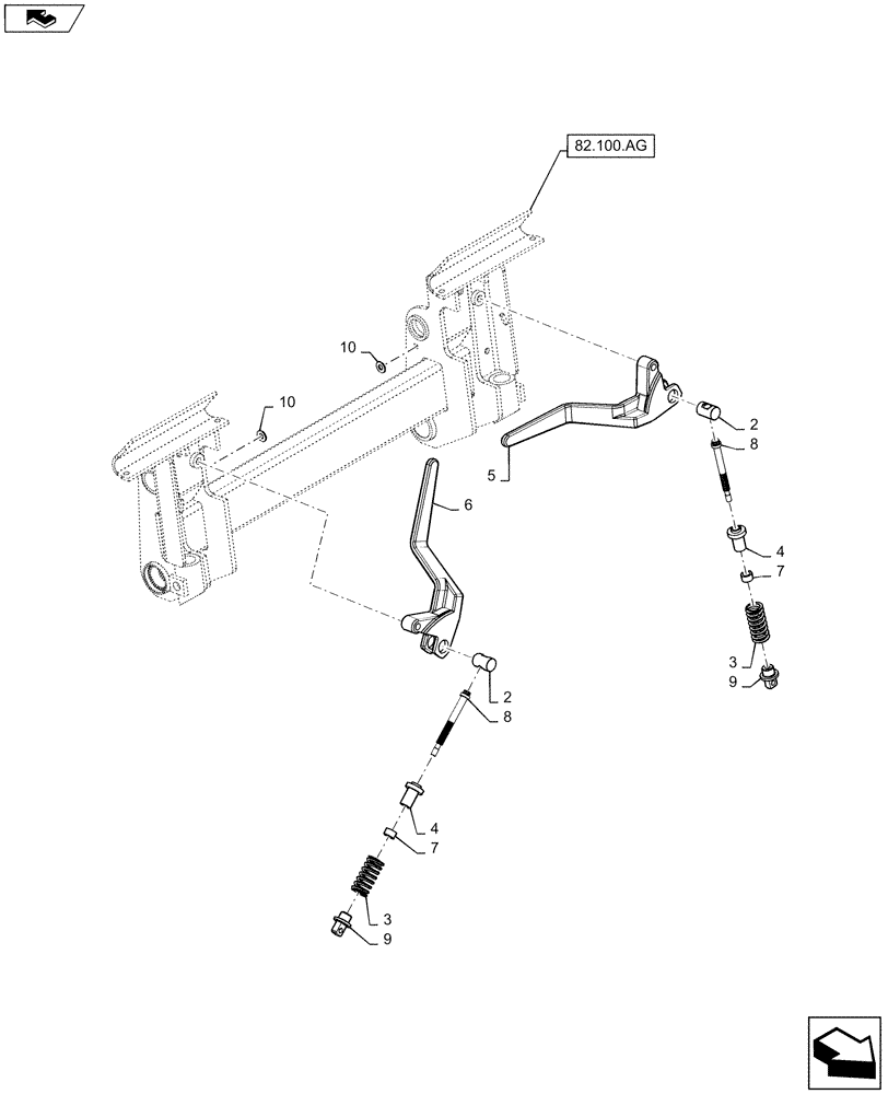 Схема запчастей Case SR220 - (82.300.AC[01]) - MANUAL COUPLER (82) - FRONT LOADER & BUCKET