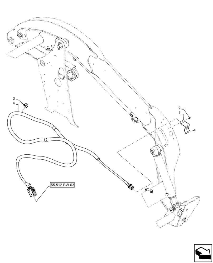 Схема запчастей Case TV380 - (55.512.BW[02]) - MULTIFUNCTION ELECTRICAL (55) - ELECTRICAL SYSTEMS