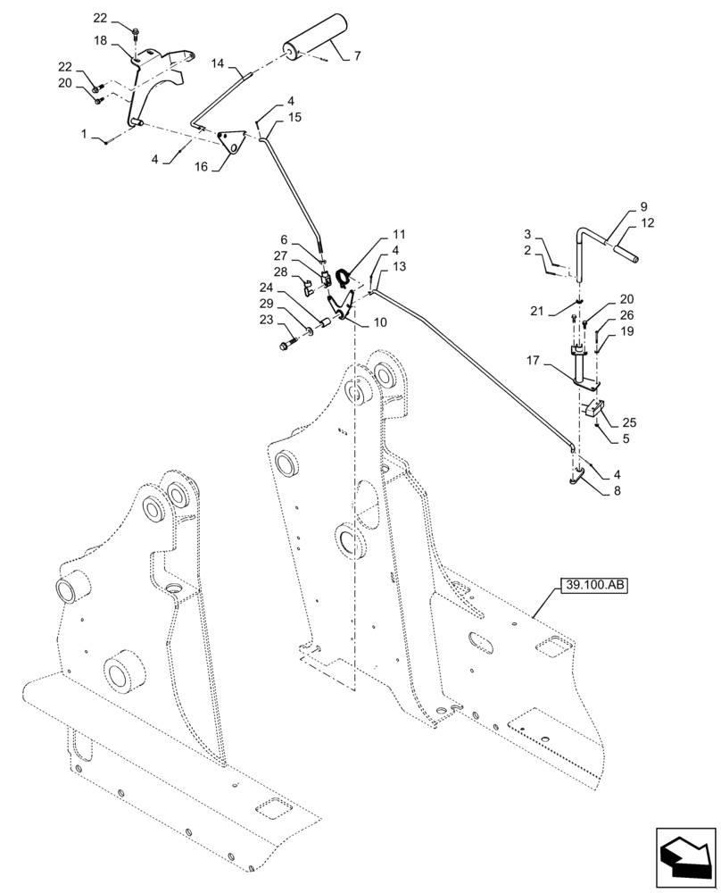 Схема запчастей Case SV250 - (82.100.AH) - BOOM LOCK (82) - FRONT LOADER & BUCKET