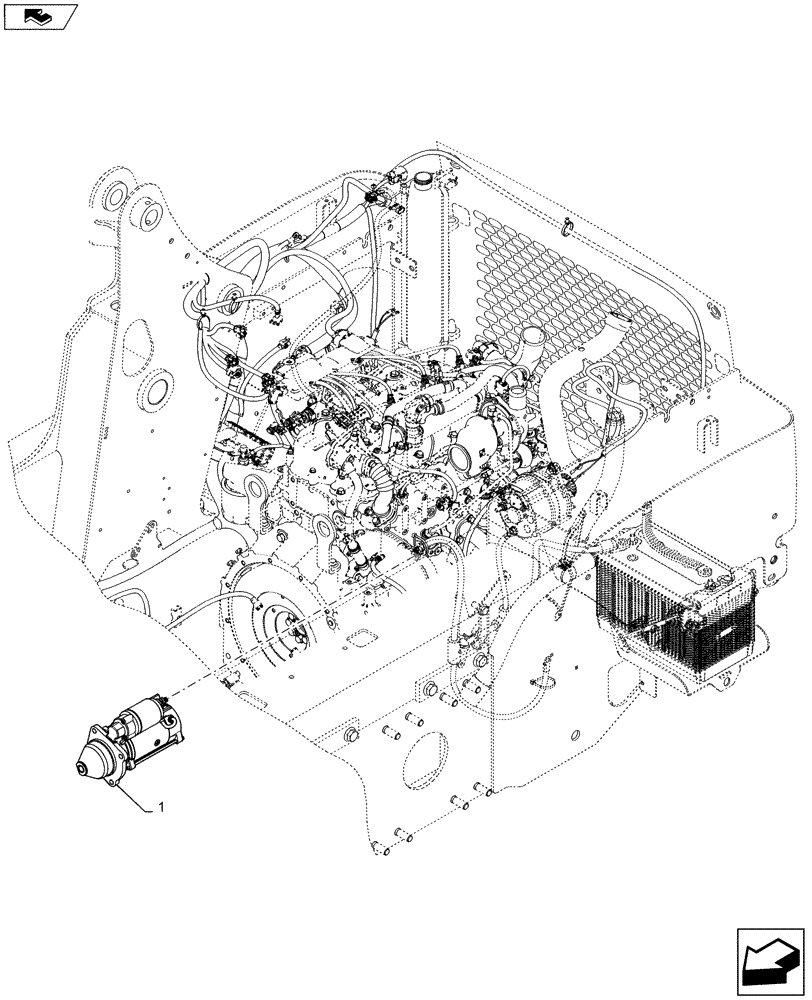 Схема запчастей Case SR220 - (55.201.AE) - STARTER MOTOR (55) - ELECTRICAL SYSTEMS