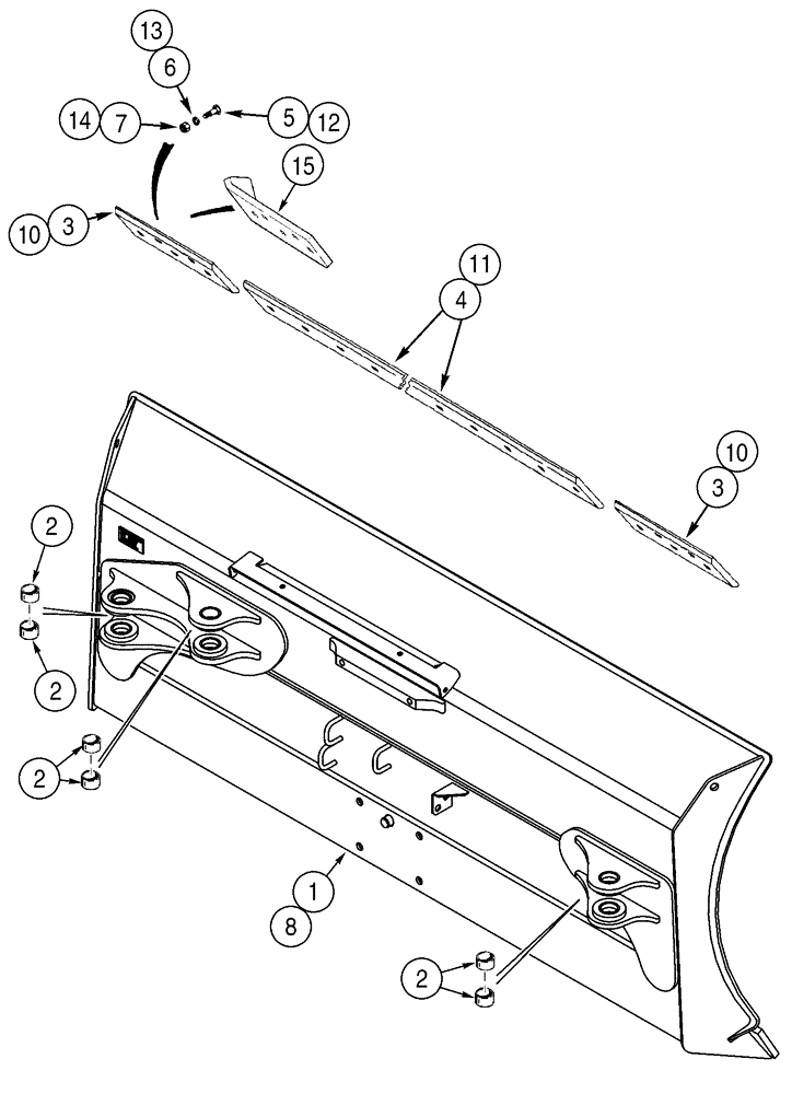 Схема запчастей Case 1150H - (09-03) - BLADE, DOZER - EDGES, CUTTING (09) - CHASSIS