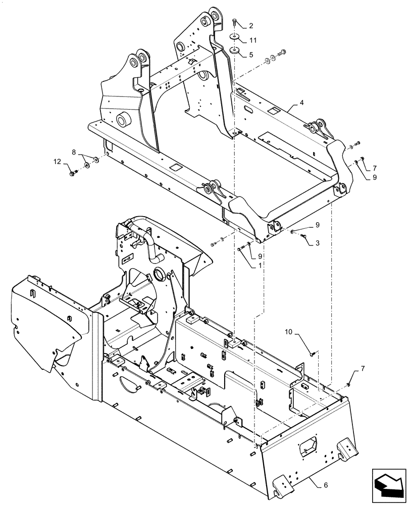 Схема запчастей Case SV250 - (39.100.AB) - CHASSIS (39) - FRAMES AND BALLASTING