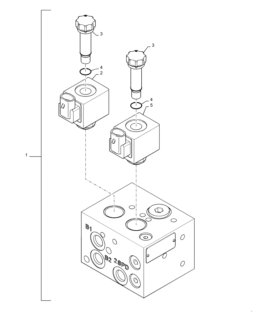 Схема запчастей Case TV380 - (35.353.AC[01]) - BRAKE VALVE, MECHANICAL CONTROLS (35) - HYDRAULIC SYSTEMS