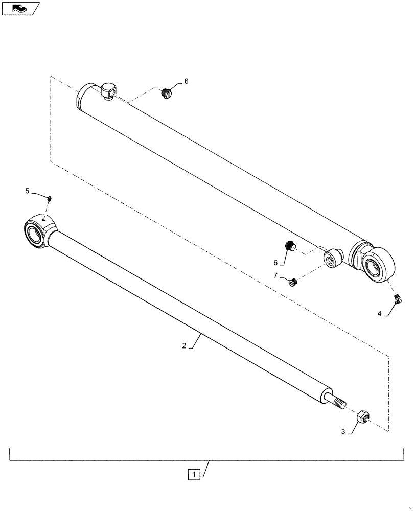 Схема запчастей Case SV250 - (35.701.CB) - BOOM LIFT CYLINDER, RH (35) - HYDRAULIC SYSTEMS