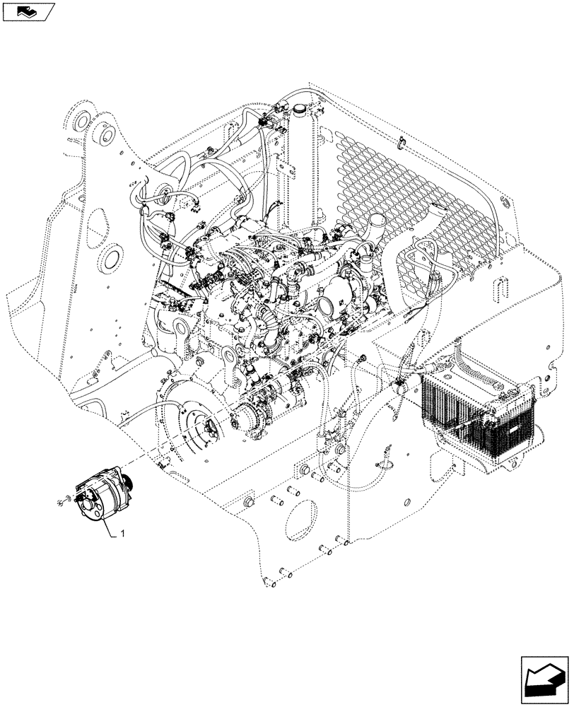 Схема запчастей Case SV250 - (55.301.AA) - ALTERNATOR (55) - ELECTRICAL SYSTEMS