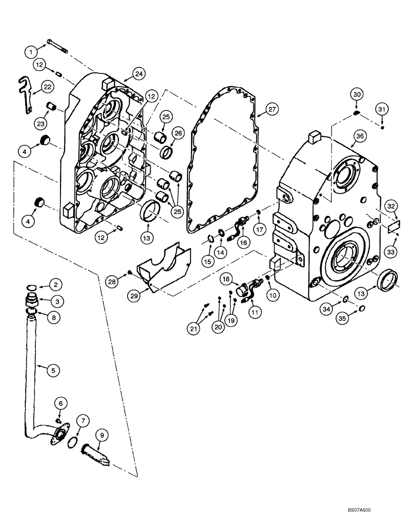 Схема запчастей Case 865 VHP - (06.15[00]) - TRANSMISSION - MAIN HOUSING (06) - POWER TRAIN