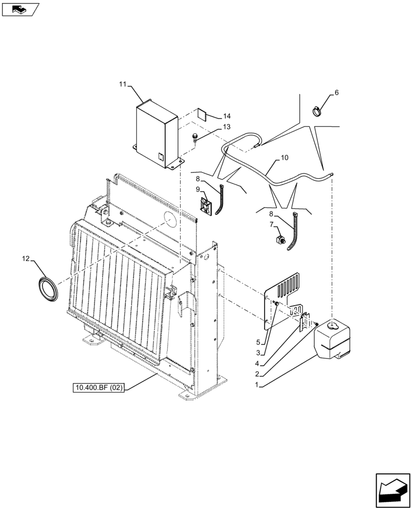 Схема запчастей Case AP-4LE2XASS01 - (10.400.BH) - EXPANSION TANK Invalid section