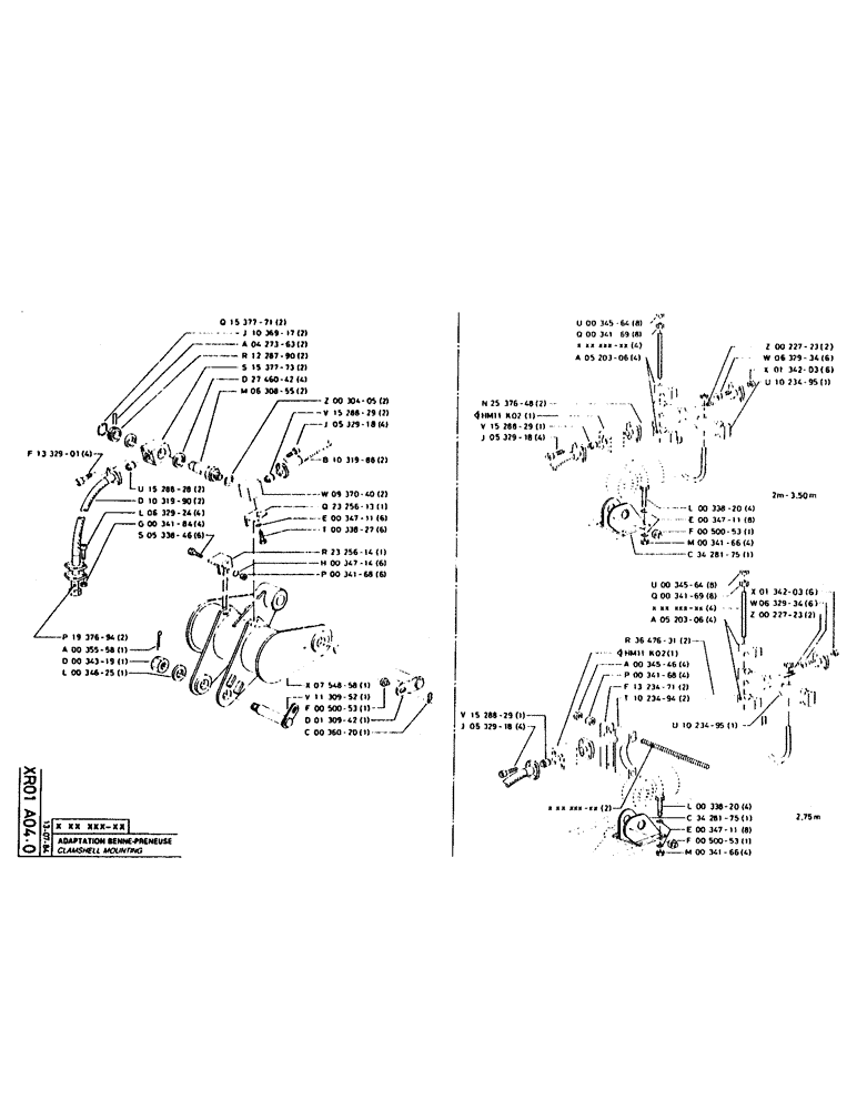 Схема запчастей Case 160CL - (315) - CLAMSHELL MOUNTING (14) - DIPPERSTICKS