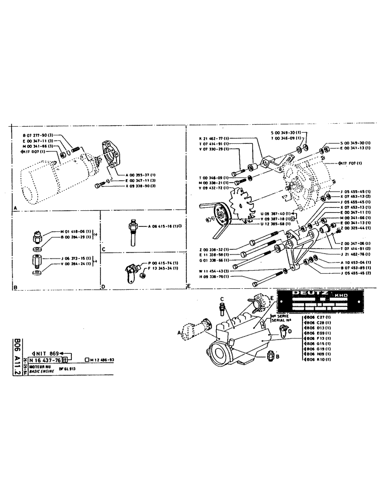 Схема запчастей Case 160CL - (050) - BASIC ENGINE (01) - ENGINE