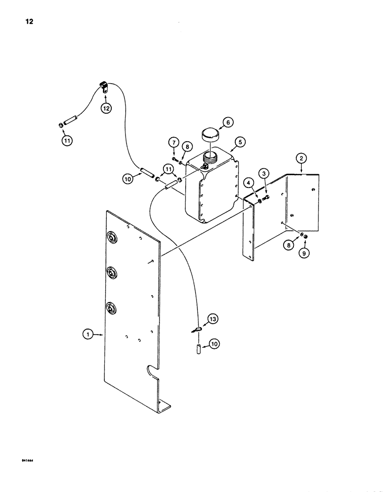 Схема запчастей Case 880D - (012) - COOLANT RECOVERY SYSTEM (01) - ENGINE