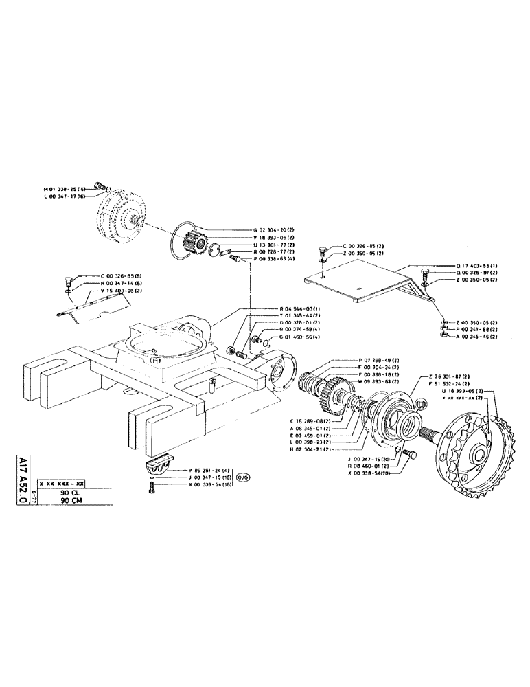 Схема запчастей Case 90CL - (018) - NO DESCRIPTION PROVIDED (04) - UNDERCARRIAGE