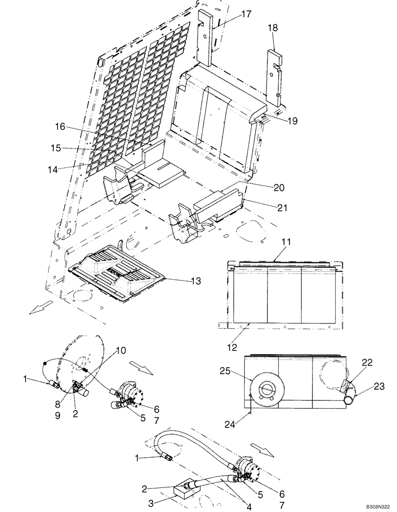 Схема запчастей Case 430 - (09-22G) - NOISE CONTROL (09) - CHASSIS/ATTACHMENTS