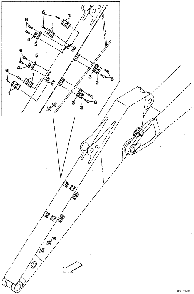 Схема запчастей Case CX160B - (09-39[01]) - CLAMPS - ARM (09) - CHASSIS/ATTACHMENTS