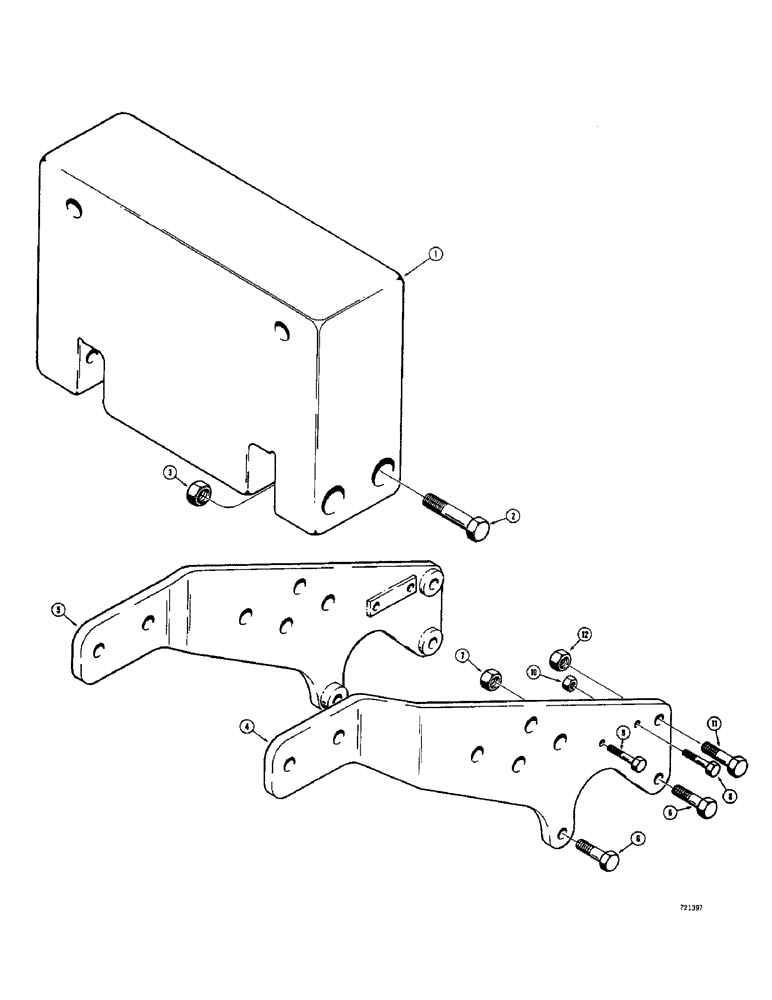 Схема запчастей Case 350 - (402) - REAR COUNTERWEIGHT - LOADER/WINCH MODELS, USED TRACTOR SN3050472 & AFTER OR PREVIOUS ROPS MODELS (05) - UPPERSTRUCTURE CHASSIS