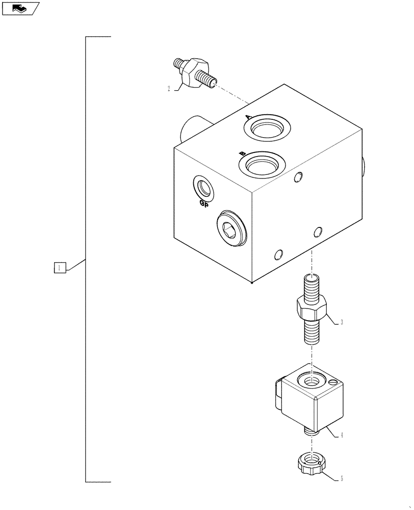 Схема запчастей Case 580SN WT - (35.726.37[01]) - VALVE ASSY - HAMMER AUXILIARY (WITH MECHANICAL CONTROLS) (35) - HYDRAULIC SYSTEMS