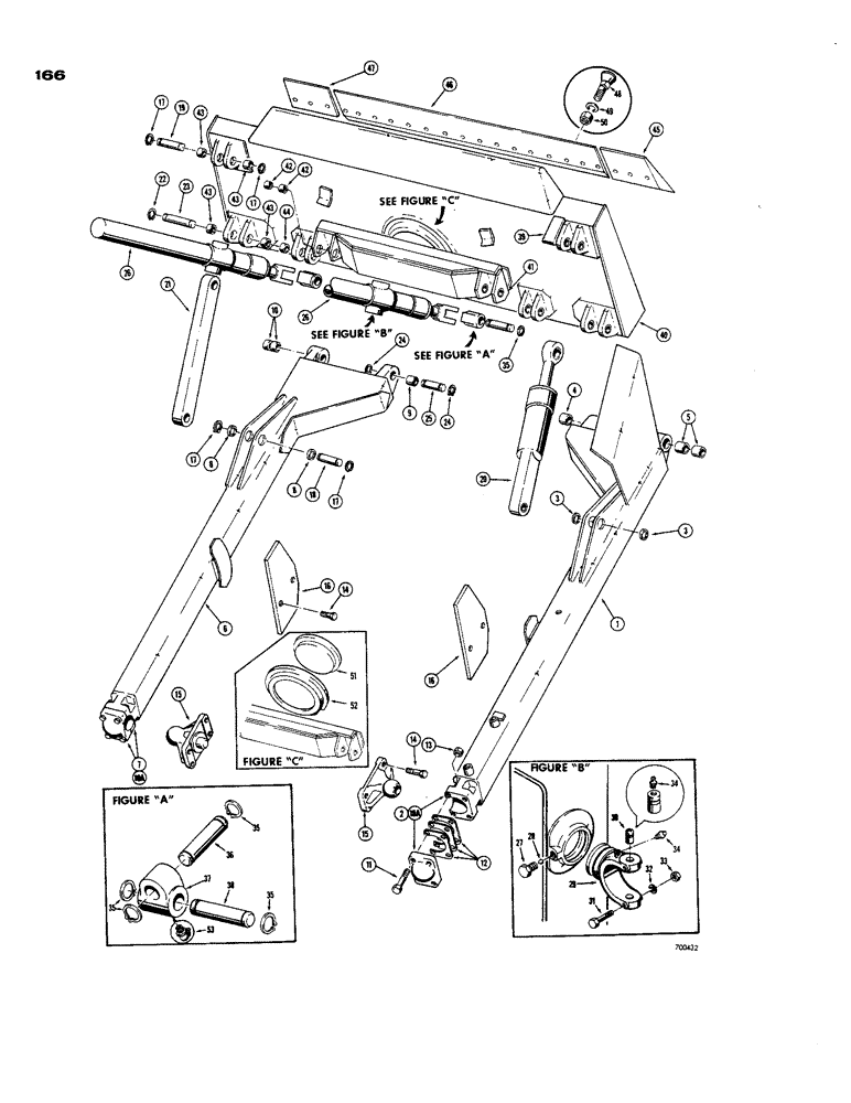 Схема запчастей Case 850 - (166) - POWER TILT DOZER (05) - UPPERSTRUCTURE CHASSIS