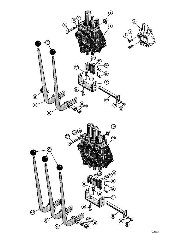 Схема запчастей Case 750 - (226) - EQUIPMENT CONTROL VALVES AND LEVERS, (WITHOUT RIPPER) MODELS, USED ON LOADER COUTERWEIGHT AND DOZER (05) - UPPERSTRUCTURE CHASSIS