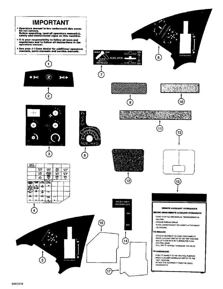 Схема запчастей Case 580SL - (9-136) - DECALS (09) - CHASSIS/ATTACHMENTS