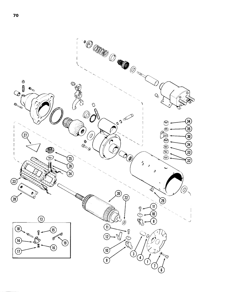 Схема запчастей Case 680H - (070) - L79906 STARTER (04) - ELECTRICAL SYSTEMS