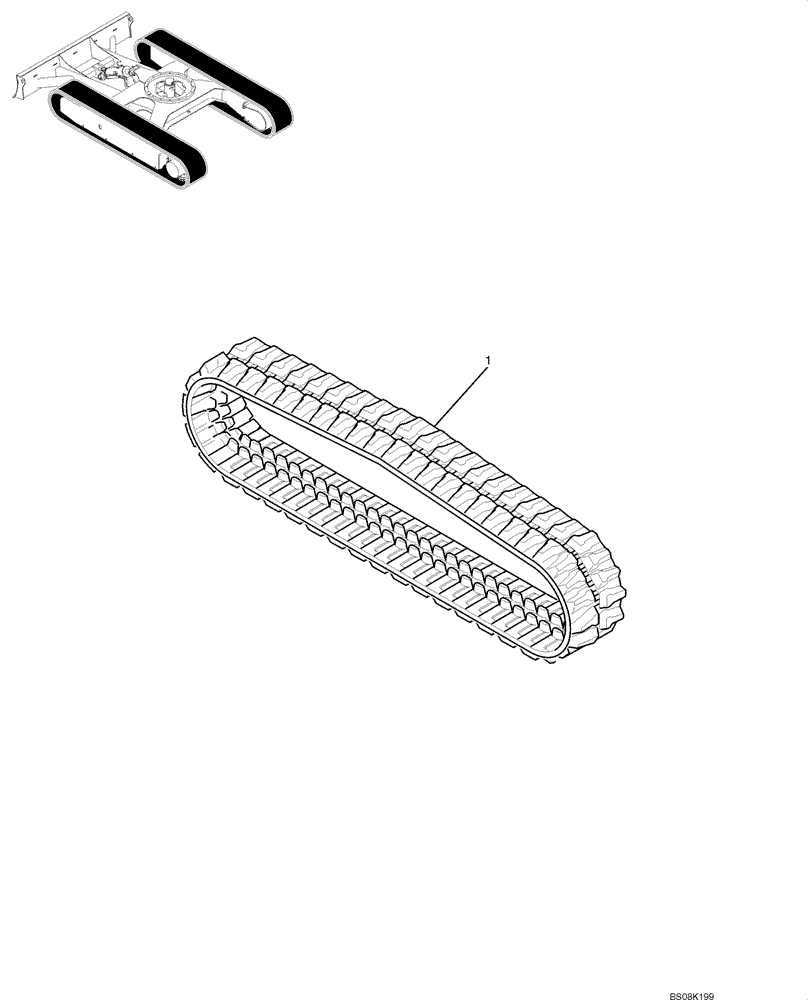 Схема запчастей Case CX50B - (02-012) - SHOE ASSY (PY61D00014P1) FOR EUROPE (04) - UNDERCARRIAGE