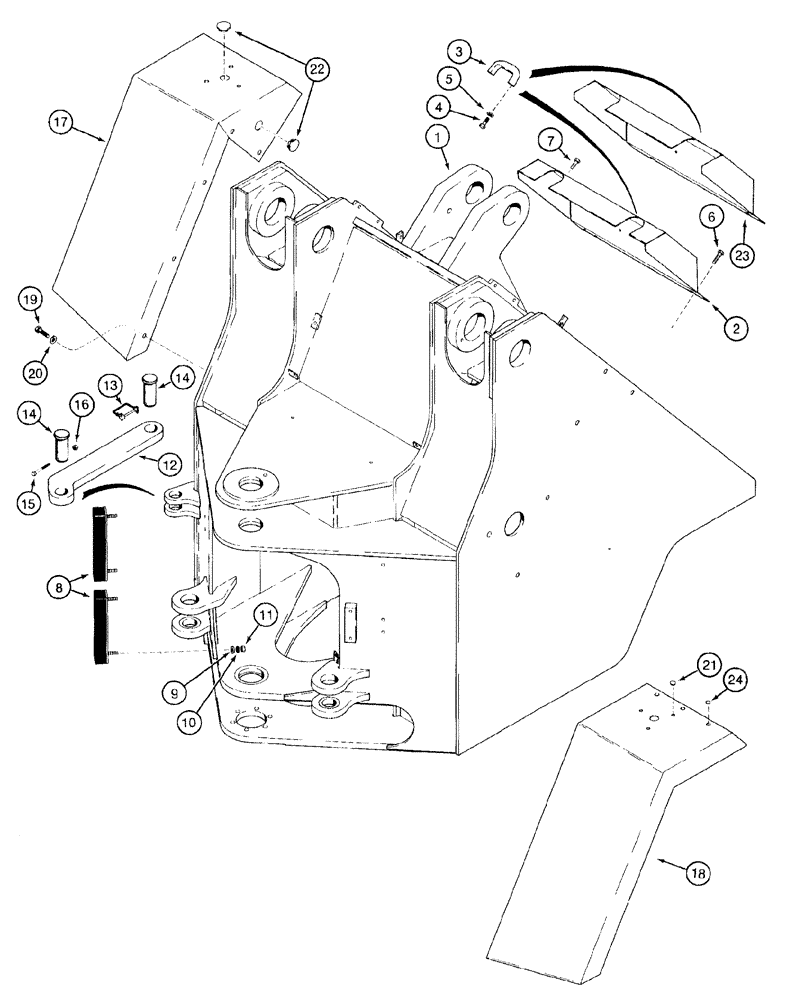 Схема запчастей Case 921B - (9-030) - FRONT FRAME AND FENDERS (09) - CHASSIS/ATTACHMENTS