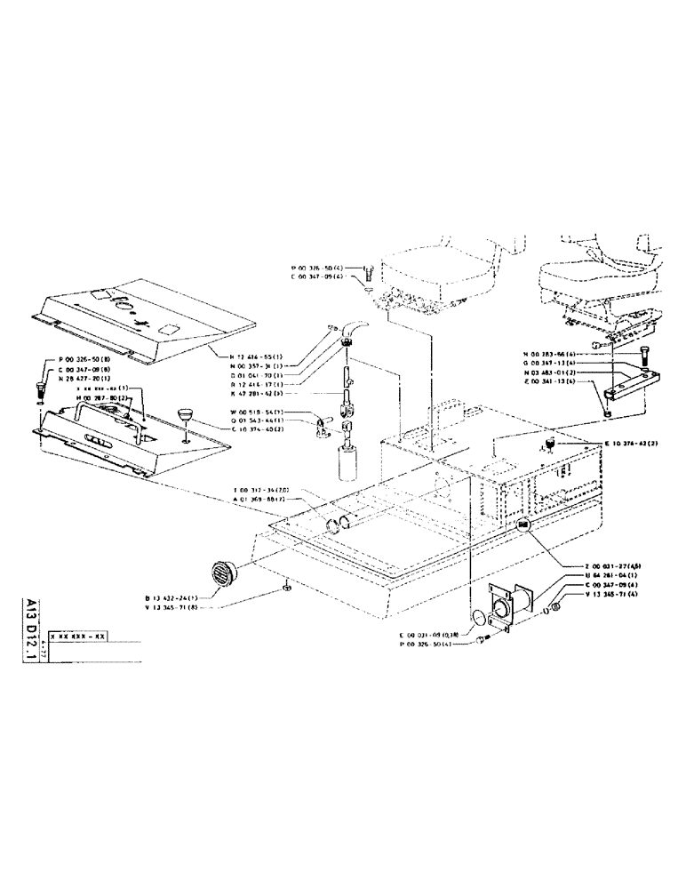 Схема запчастей Case 75P - (010) - CAB CONTROL EQUIPMENT (05) - UPPERSTRUCTURE CHASSIS