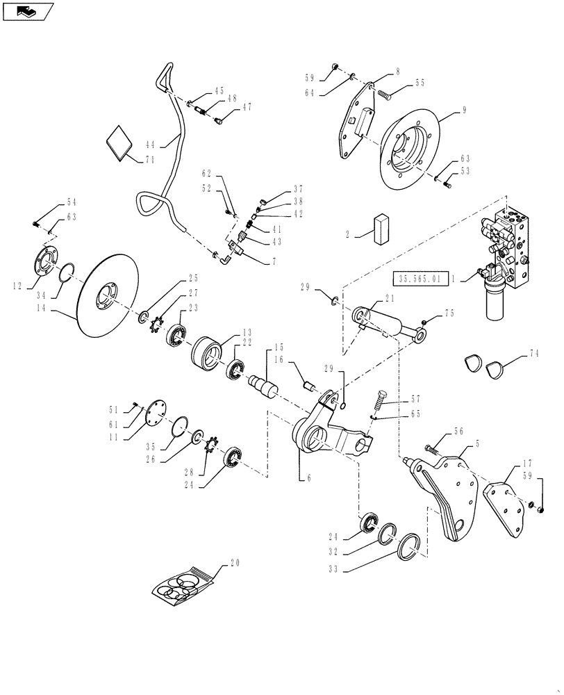 Схема запчастей Case DV210 - (88.100.02[01]) - EDGE CUTTER (GROUP 550-ND132269) (88) - ACCESSORIES