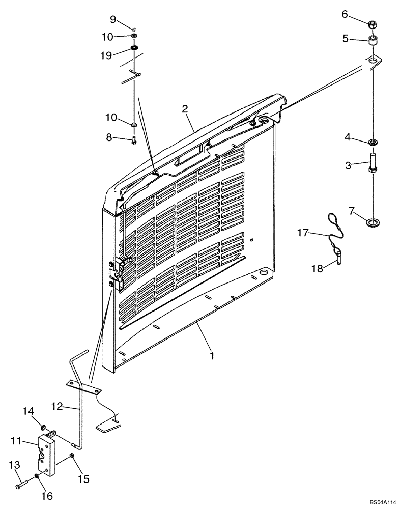 Схема запчастей Case 40XT - (09-19) - DOOR, REAR (09) - CHASSIS