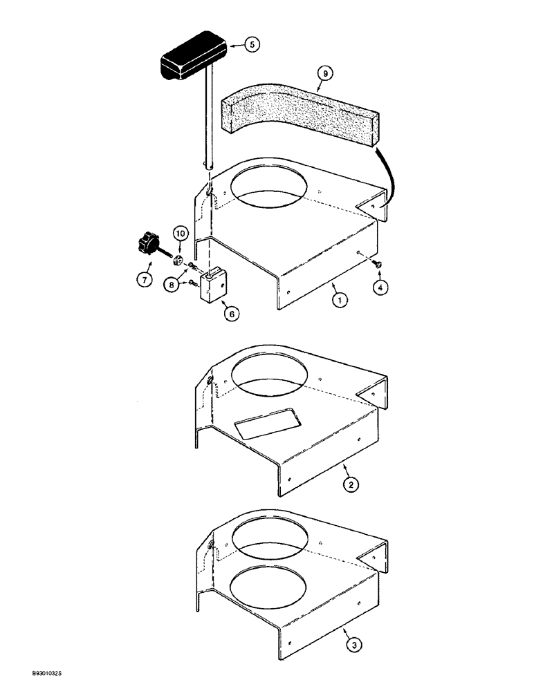 Схема запчастей Case 721B - (9-064) - CONSOLE COVERS AND WRIST SUPPORT, COVERS - TAN (09) - CHASSIS/ATTACHMENTS