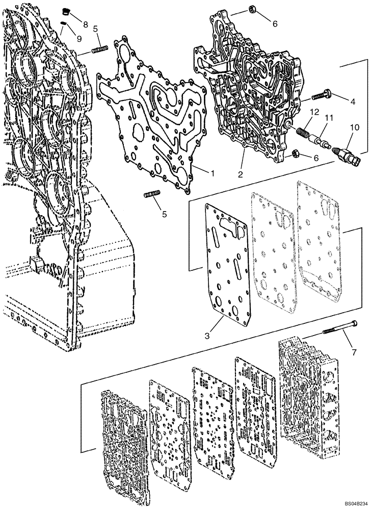 Схема запчастей Case 721E - (06-15) - TRANSMISSION - VALVE PLATES - PRIOR TO P.I.N. N8F203816 (06) - POWER TRAIN