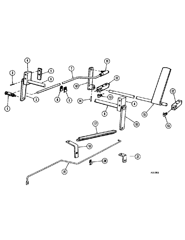 Схема запчастей Case W8E - (104) - THROTTLE CONTROL LINKAGE, GAS ENGINE (02) - ENGINE