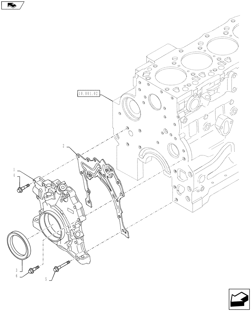 Схема запчастей Case F4DFE613B A004 - (10.304.01) - OIL PUMP (10) - ENGINE