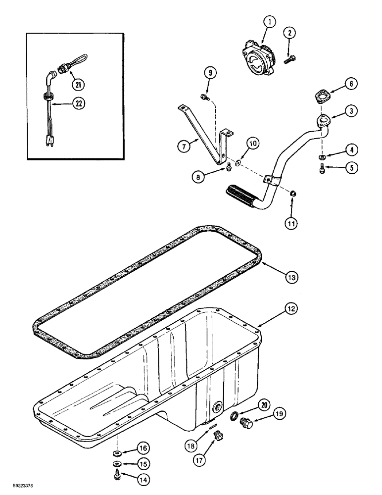 Схема запчастей Case 721B - (2-26) - OIL PUMP AND OIL PAN, 6T-830 ENGINE, PRIOR TO LOADER P.I.N. JEE053200 (02) - ENGINE