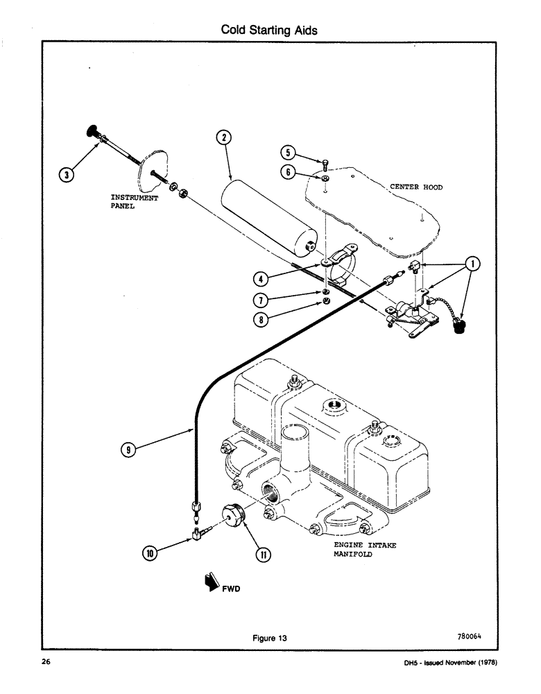 Схема запчастей Case DH5 - (026) - COLD STARTING AIDS (10) - ENGINE