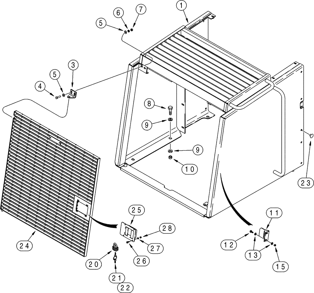 Схема запчастей Case 921C - (09-20) - GUARD, RADIATOR - GRILLE (09) - CHASSIS