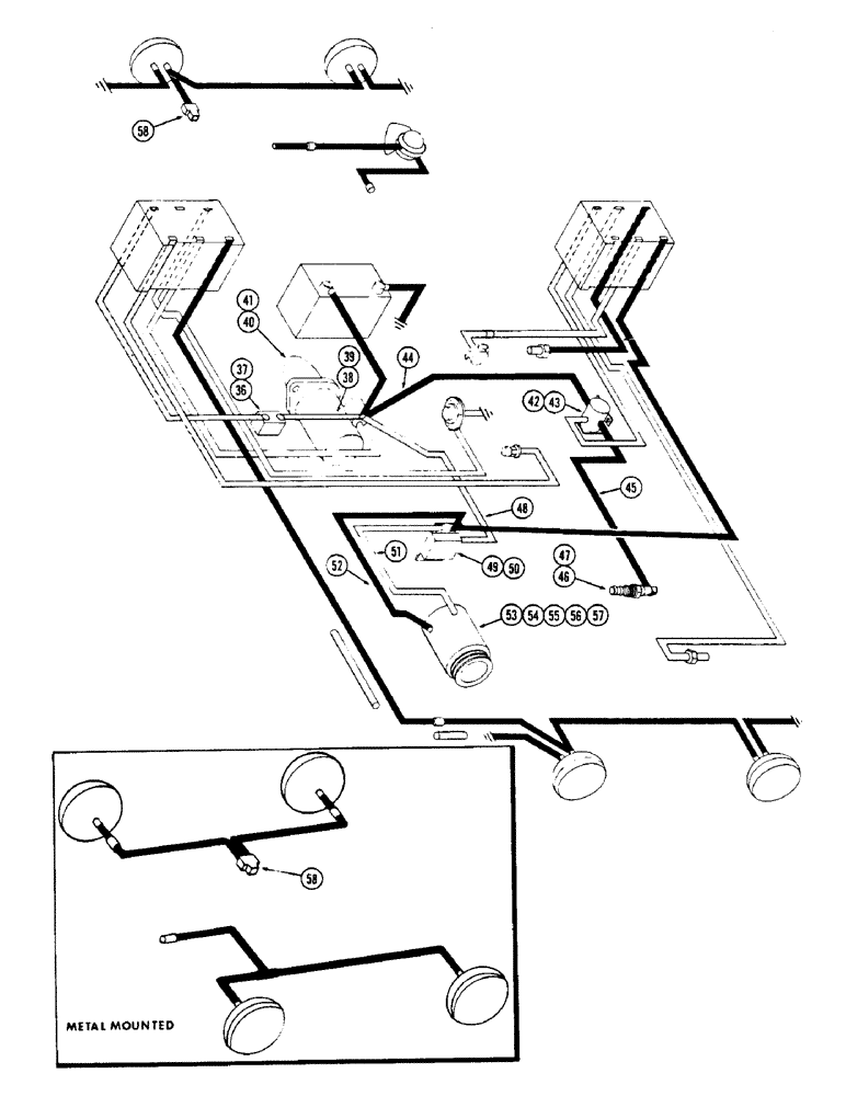 Схема запчастей Case W5A - (078) - ELECTRICAL EQUIPMENT AND WIRING, (188) DIESEL ENGINE (04) - ELECTRICAL SYSTEMS