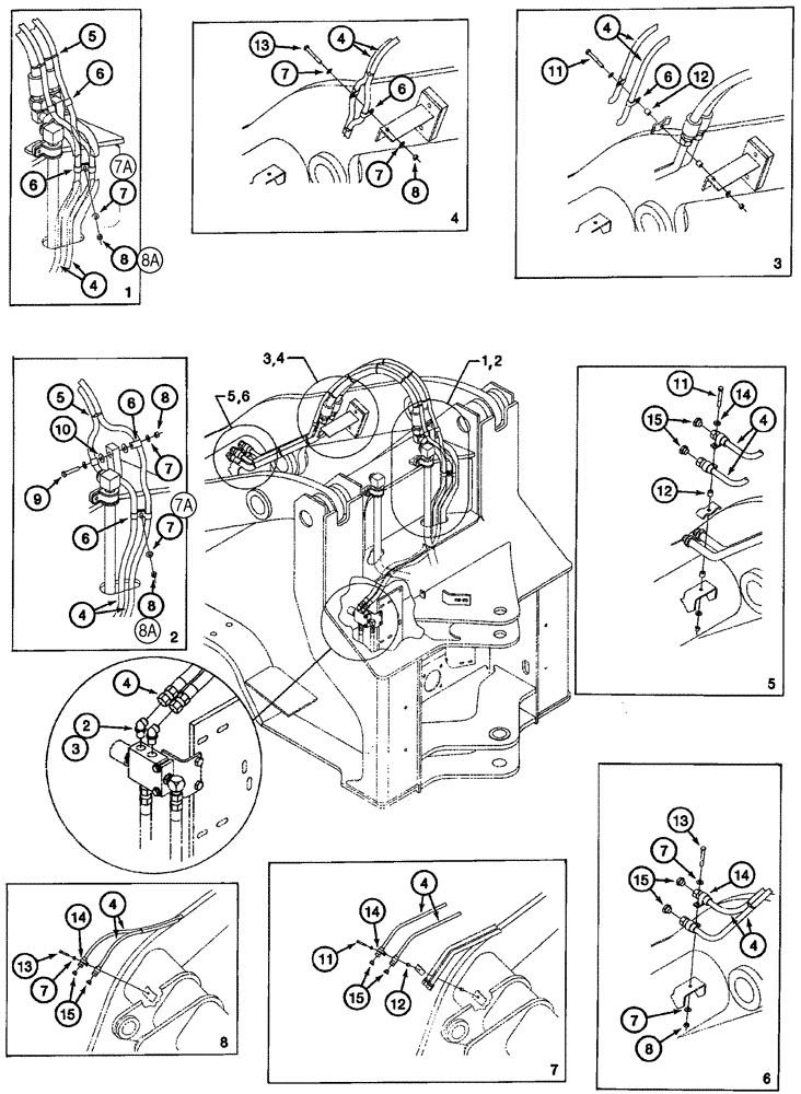 Схема запчастей Case 621C - (08-054) - HYDRAULICS - COUPLER, NORTH AMERICA ONLY, XT LOADER (08) - HYDRAULICS