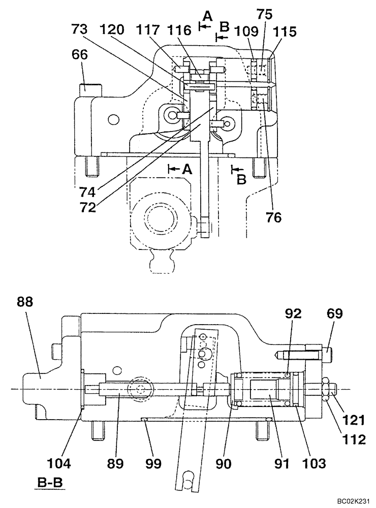 Схема запчастей Case CX460 - (08-68) - PUMP ASSY, HYDRAULIC - REGULATOR (08) - HYDRAULICS