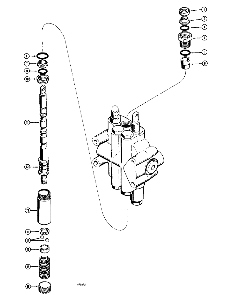 Схема запчастей Case 310G - (270) - FOUR POSITION SPOOLS (07) - HYDRAULIC SYSTEM