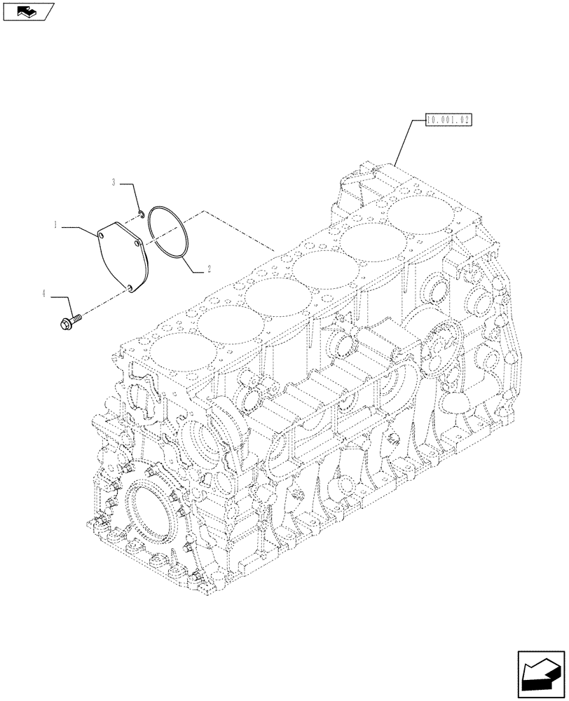 Схема запчастей Case F2CE9684C E017 - (10.114.02) - BELT PULLEY DRIVE & COVER (504150293) (01) - ENGINE