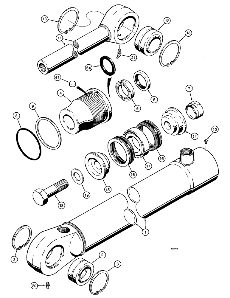 Схема запчастей Case W14 - (266) - G33873 STEERING CYLINDER, TUBE OR GLAND IS STAMPED WITH CYL. PART NUMBER (05) - STEERING