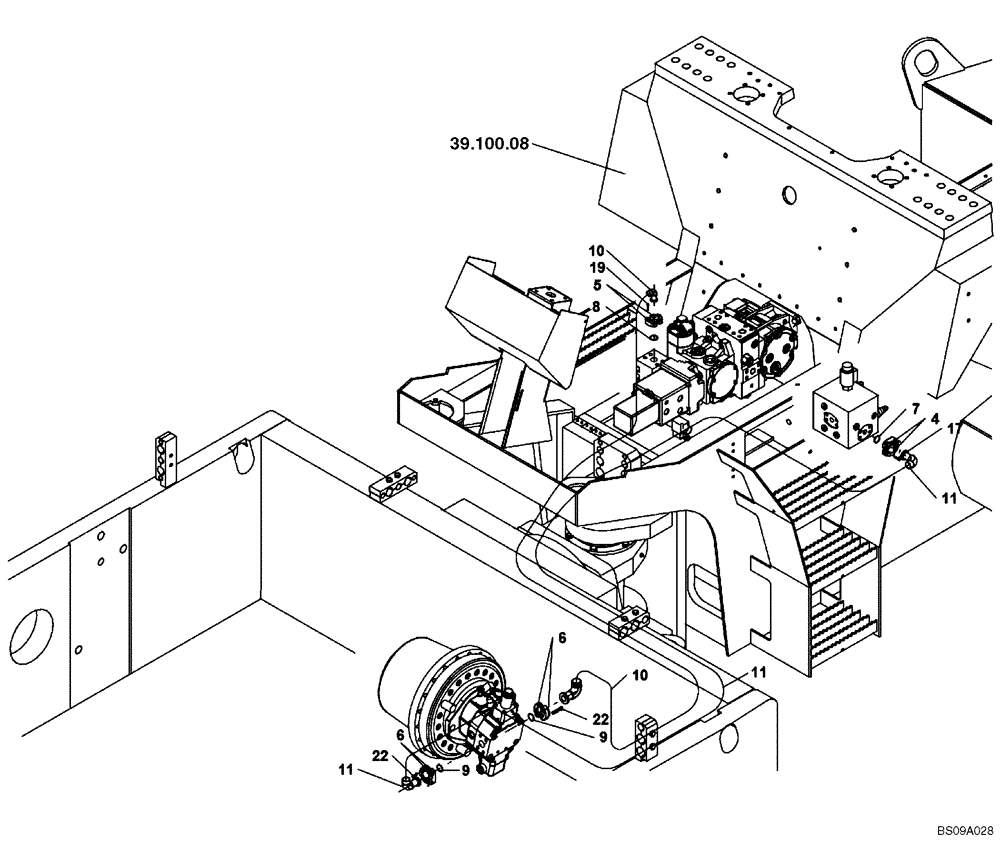 Схема запчастей Case SV212 - (35.353.07[02]) - LINES, FRONT DRUM DRIVE (ACE) (SM SV ANTI-SLIP, SM SV HT ANTI-SLIP) - ASN DDD003016 (35) - HYDRAULIC SYSTEMS