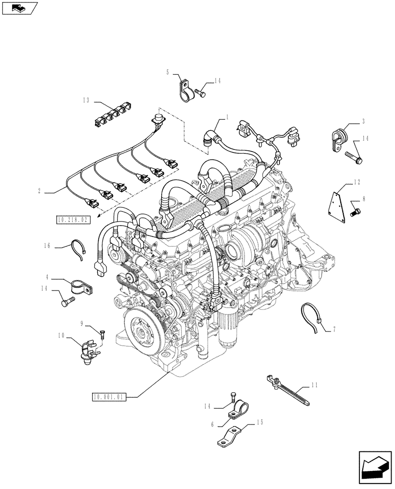 Схема запчастей Case F3BE0684N E916 - (55.100.05) - MOTOR ELECTRIC INSTALLATION (504091649-504210565) (55) - ELECTRICAL SYSTEMS