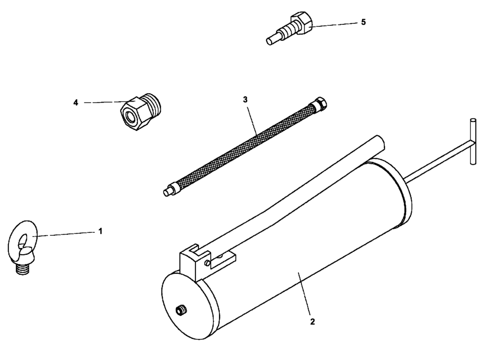 Схема запчастей Case PT240 - (88.100.01[05]) - GREASE GUN (GROUP 520-ND032252) (88) - ACCESSORIES