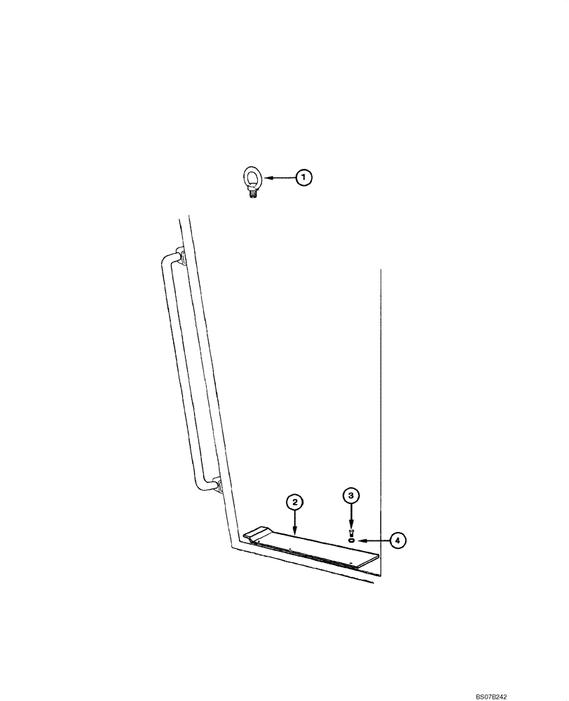 Схема запчастей Case 865 VHP - (09.30[00]) - CAB - HAND RAIL AND HOOK (09) - CHASSIS