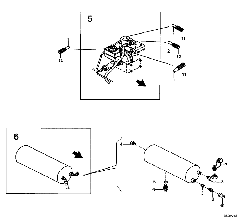 Схема запчастей Case 327B - (47A03002317[001]) - PNEUMATIC LINES INSTAL, BRAKE SYSTEM (P.I.N. HHD0327BN7PG57000 AND ATER) (84194262) (09) - Implement / Hydraulics / Frame / Brakes