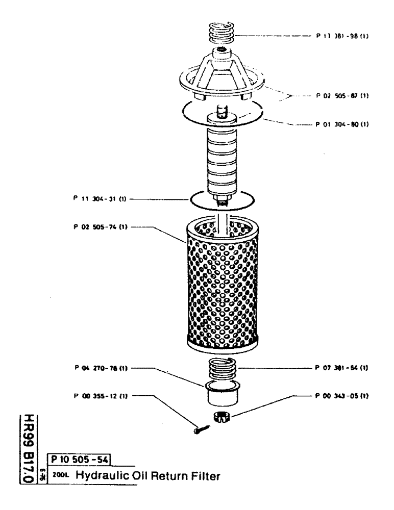 Схема запчастей Case 220CKS - (70) - HYDRAULIC OIL RETURN FILTER (07) - HYDRAULIC SYSTEM