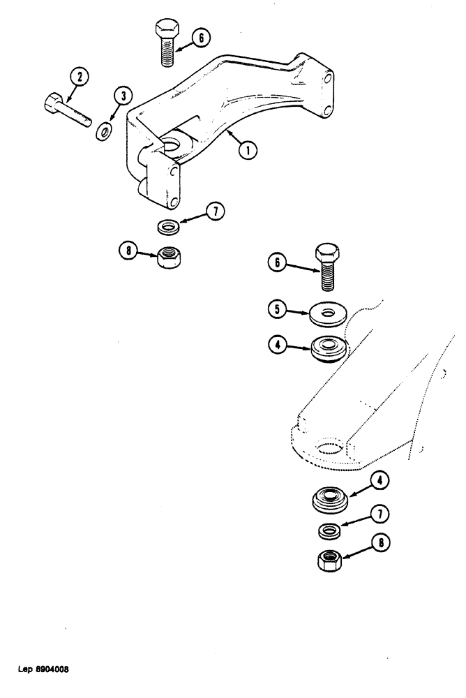 Схема запчастей Case 1088 - (002) - ENGINE MOUNTING (10) - ENGINE