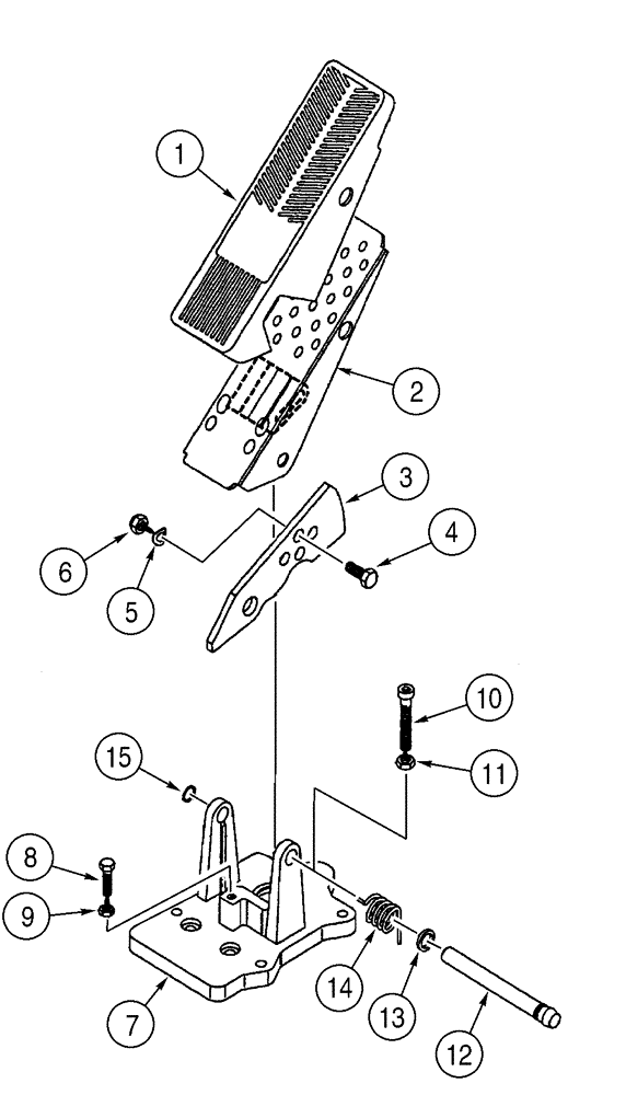 Схема запчастей Case 521D - (07-02) - BRAKE - PEDALS (07) - BRAKES