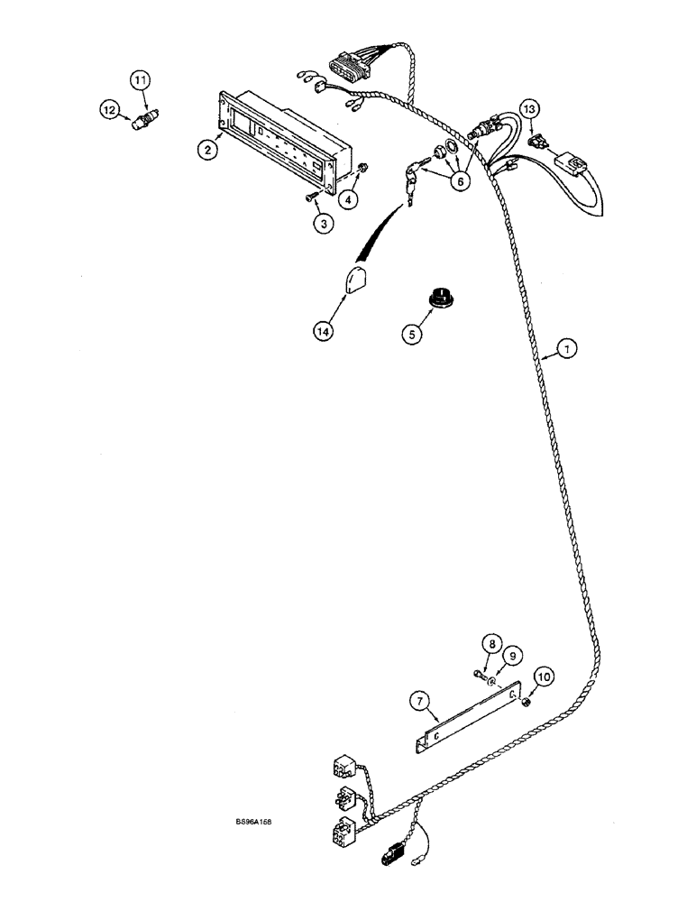 Схема запчастей Case 1825B - (4-08) - HARNESS, FRONT (04) - ELECTRICAL SYSTEMS